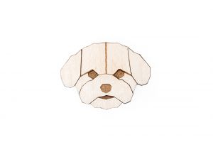 Fa bross Bichon Frise Brooch