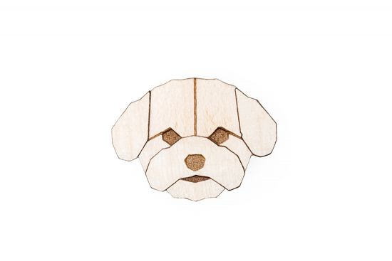 Fa bross Bichon Frise Brooch