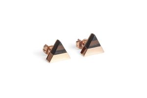 Fém fülbevaló Rose Earrings Triangle