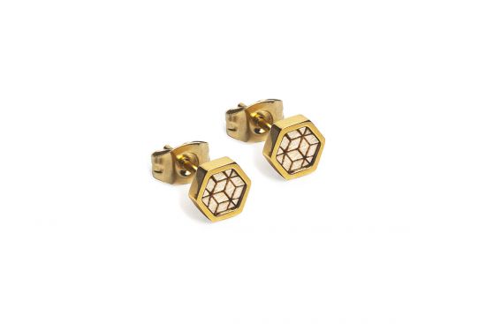 Fém fülbevaló Virie Earrings Hexagon