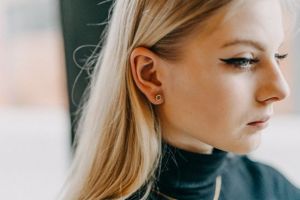 Fém fülbevaló Lini Earrings Hexagon