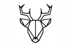 Fa dekoráció Deer Siluette