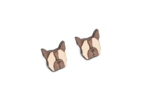 Fa fülbevaló French Bulldog Earrings