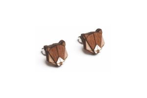 Fa fülbevaló Bear Earrings