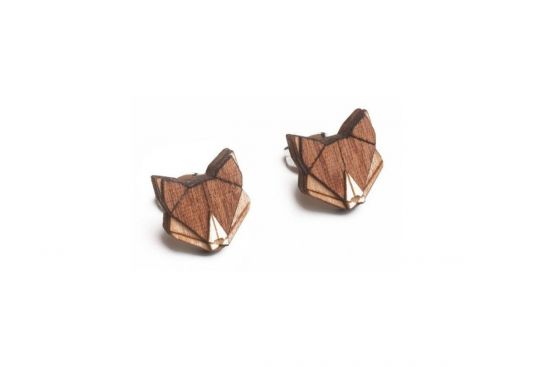 Fa fülbevaló Fox Earrings