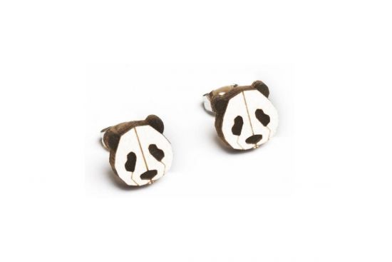 Fa fülbevaló Panda Earrings
