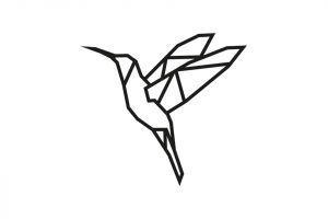 Fa dekoráció Hummingbird Siluette