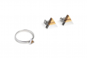 Triangle Earrings & Ring
