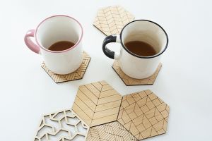 Fa alátét Deco Coasters