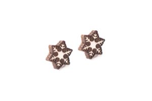 Fa fülbevaló Brunn Snowflake Earrings