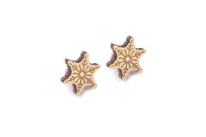 Fa fülbevaló Snowflake Earrings