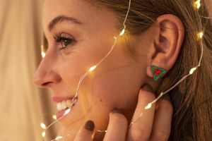 Fa fülbevaló Holly Earrings