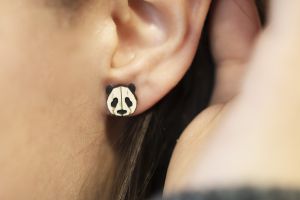 Fa fülbevaló Panda Earrings
