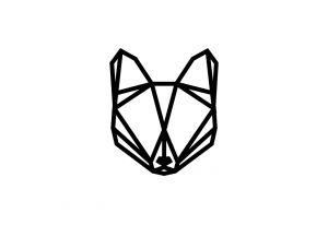 Fa dekoráció Baby Fox Siluette