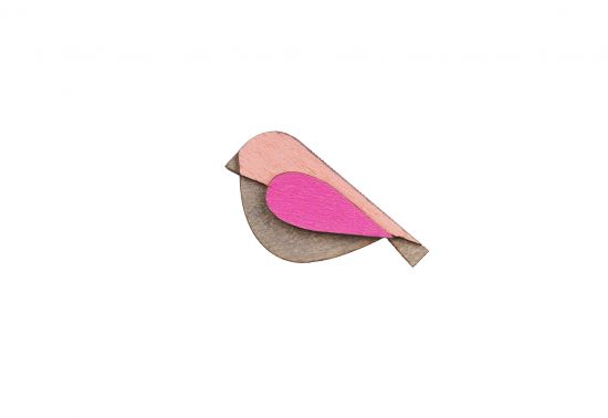 Fa bross Pink Bird Brooch