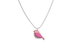 Fa medál Pink Bird Pendant