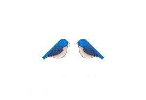 Fa fülbevaló Blue Bird Earrings