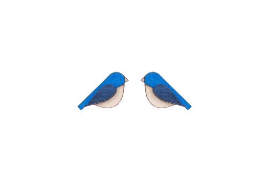 Fa fülbevaló Blue Bird Earrings