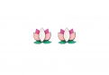 Pink Lotus Earrings