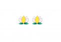 Yellow Lotus Earrings
