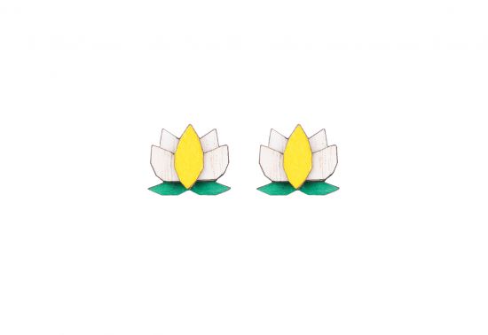 Yellow Lotus Earrings