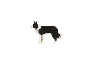 Fa bross Walking Collie Brooch