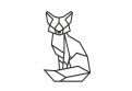 Fa dekoráció Sitting Fox Siluette