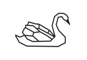 Fa dekoráció Swan Siluette
