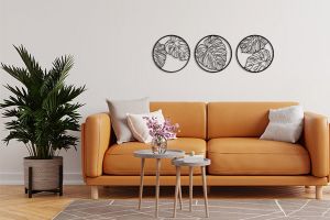 Fa dekoráció Monstera Wall Trio