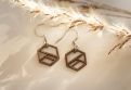 Fa fülbevaló Hexaline Earrings