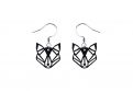 Fa fülbevaló Black Foxy Earrings