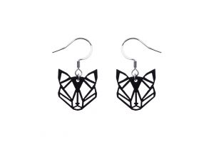 Fa fülbevaló Black Foxy Earrings