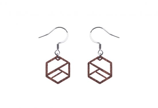 Fa fülbevaló Hexaline Earrings