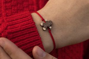 String karkötő Gingerbread Wooden Bracelet