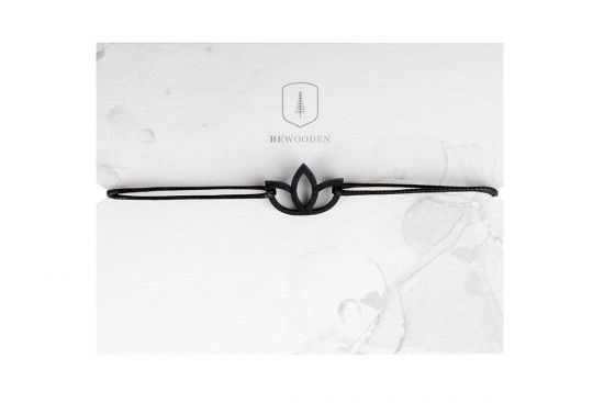 String karkötő Lotus Wooden Bracelet