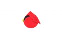 Fa bross Red Cutebird Brooch