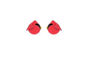 Fa fülbevaló Red Cutebird Earrings