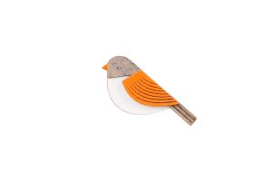 Fa bross Orange Cutebird Brooch