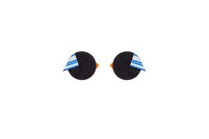 Fa fülbevaló Black Cutebird Earrings