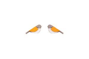 Fa fülbevaló Orange Cutebird Earrings