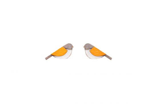 Fa fülbevaló Orange Cutebird Earrings