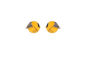Fa fülbevaló Yellow Cutebird Earrings