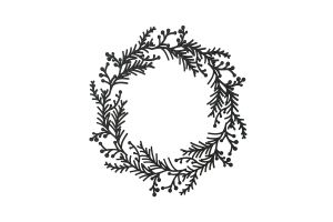 Fa dekoráció Twig Wreath