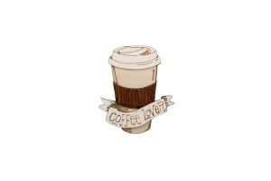 Fa bross Coffee Lover Brooch