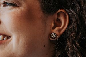 Fa fülbevaló Latté Art Earrings