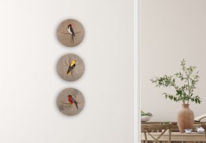 Fa dekoráció Bullfinch Wooden Image