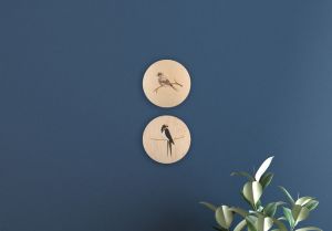 Fa dekoráció Swallow Wooden Image