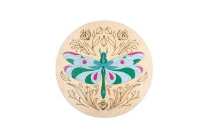 Fa dekoráció Dragonfly Wooden Image 