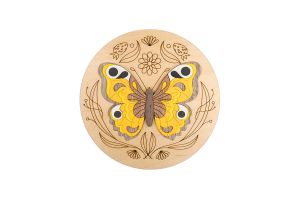 Fa dekoráció Butterfly Wooden Image
