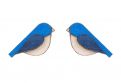 Fa fülbevaló Blue Bird Earrings